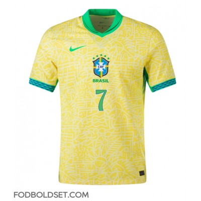 Brasilien Vinicius Junior #7 Hjemmebanetrøje Copa America 2024 Kortærmet Brasilien Vinicius Junior #7 Hjemmebanetrøje Copa America 2024 Kortærmet